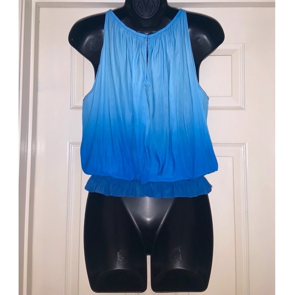 Ramy Brook Blue Ombre Lauren Sleeveless Blouse - Picture 11 of 15